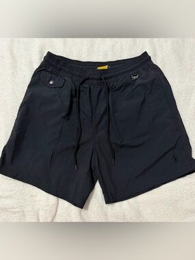 Black Polo Drawstring Swim Shorts